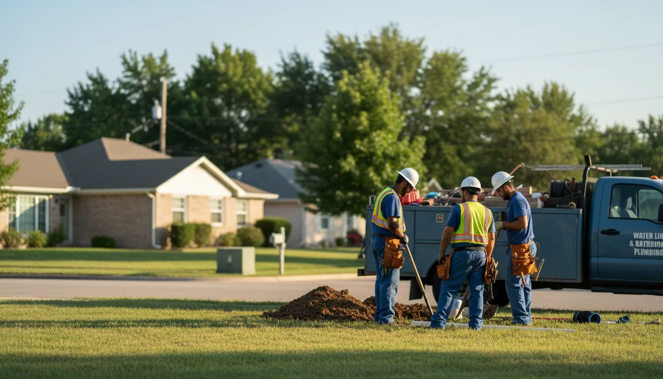 Residential water line and bathroom plumbing service in Liscomb, IA
